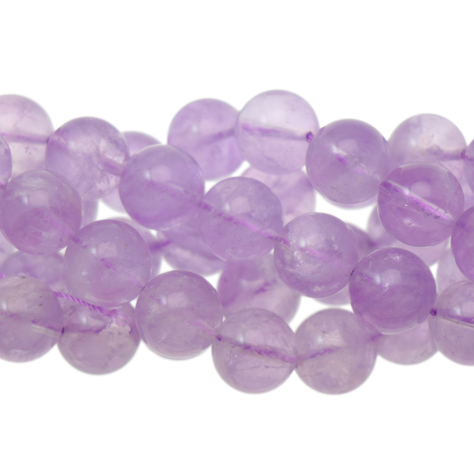 lavander amethyst smooth round 8mm | 10pc