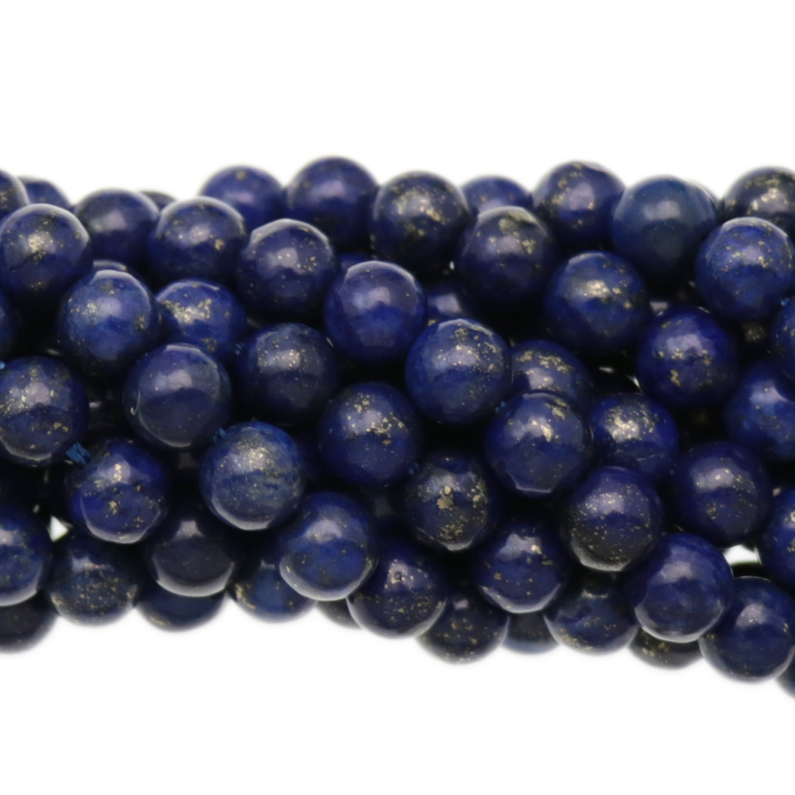dyed lapislazzuli smooth round 6mm | 16-inch strand
