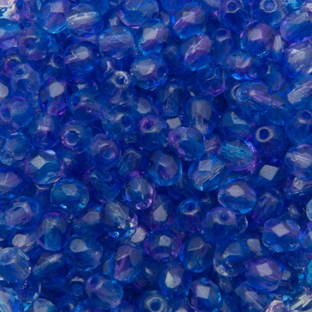 böhmische glasschliffperlen purple/blue 4mm | 50st