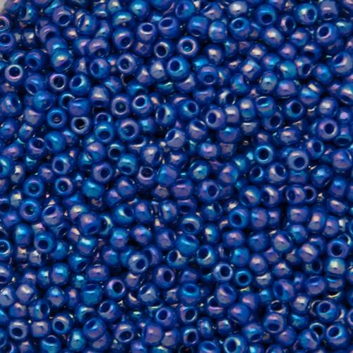rocaille toho seed beads 11/0 opaque rainbow navy blue (408) | 10gr