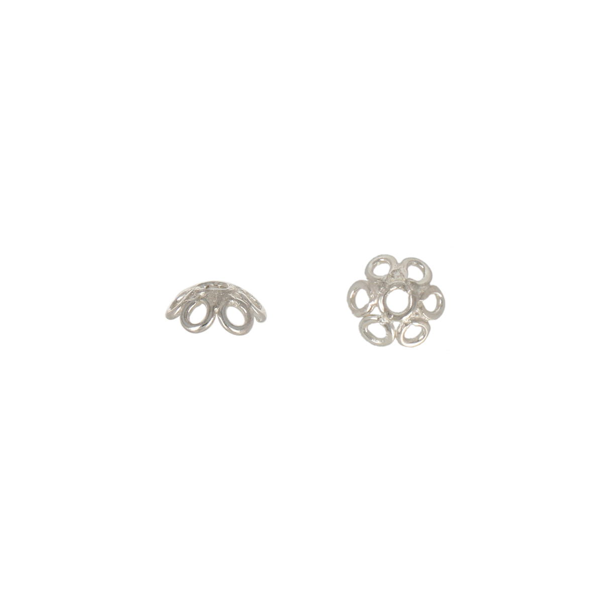 sterling silver open wire bead cap 7mm | 2pc