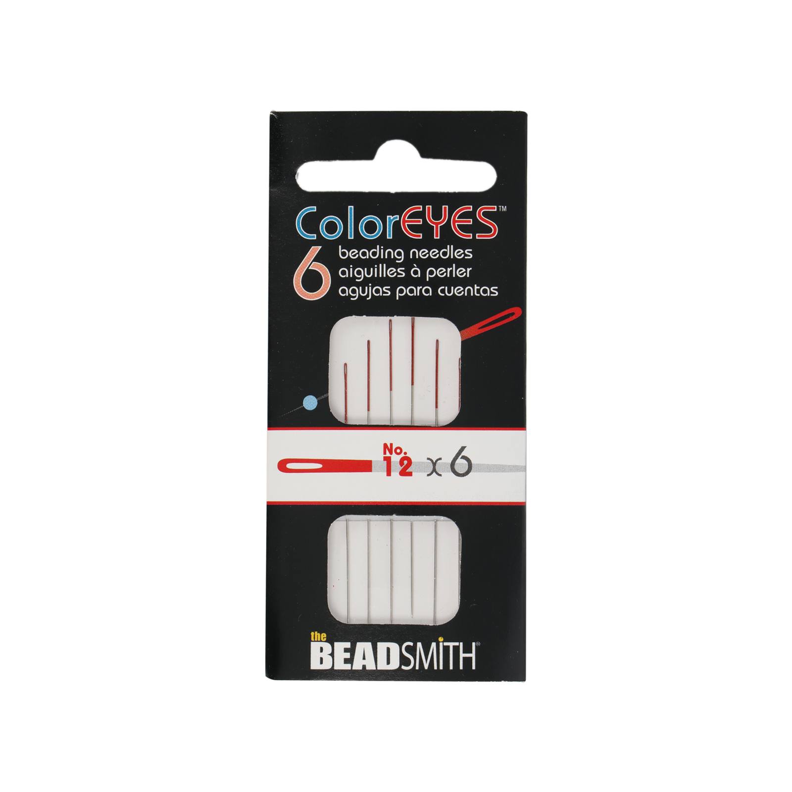 color eyes beading needles - n° 12 - 6pc | 1pc