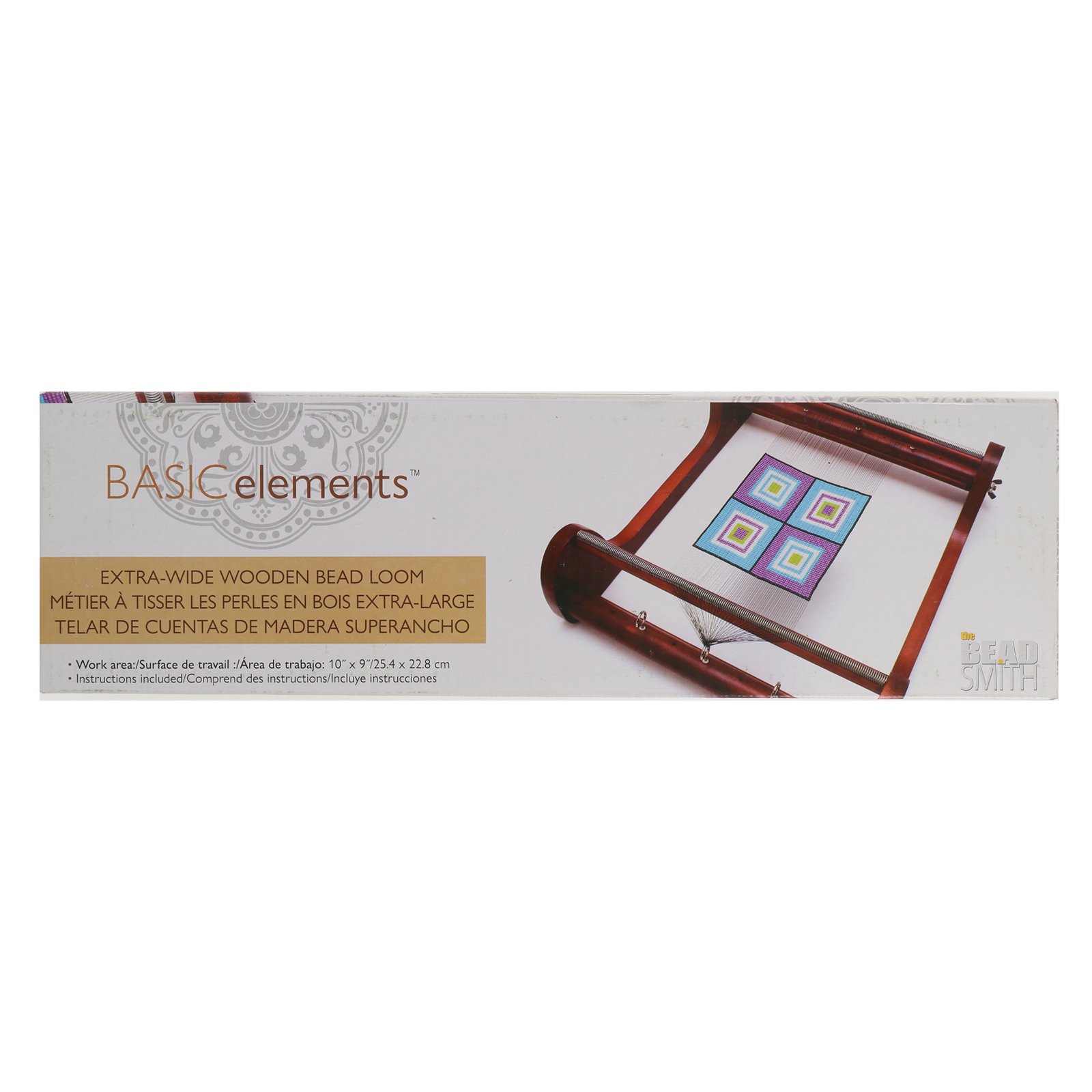 extra wide wooden bead loom 25,5x23cm | 1pc