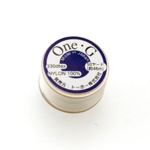 white toho one-g beading thread - size 0,20mm - 46mt spool | 1pc