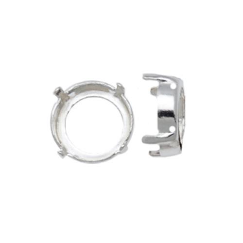 fassung rivoli (1122) 12mm rhodium versilbert | 4st