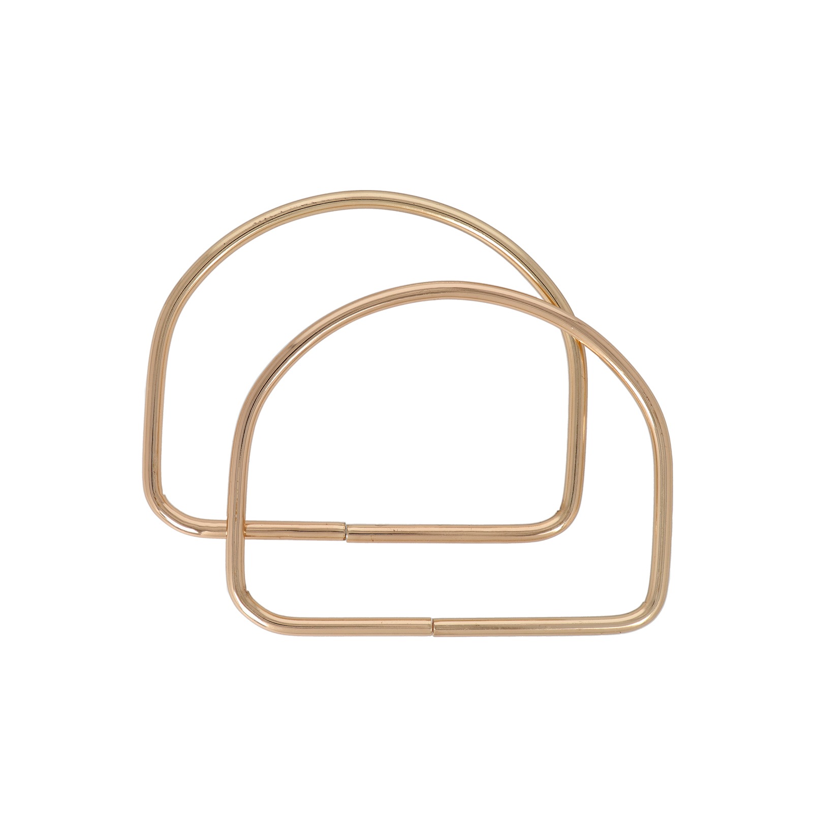 gold metal d shape bag handle 13,5x10,5x0,5cm | 2pc