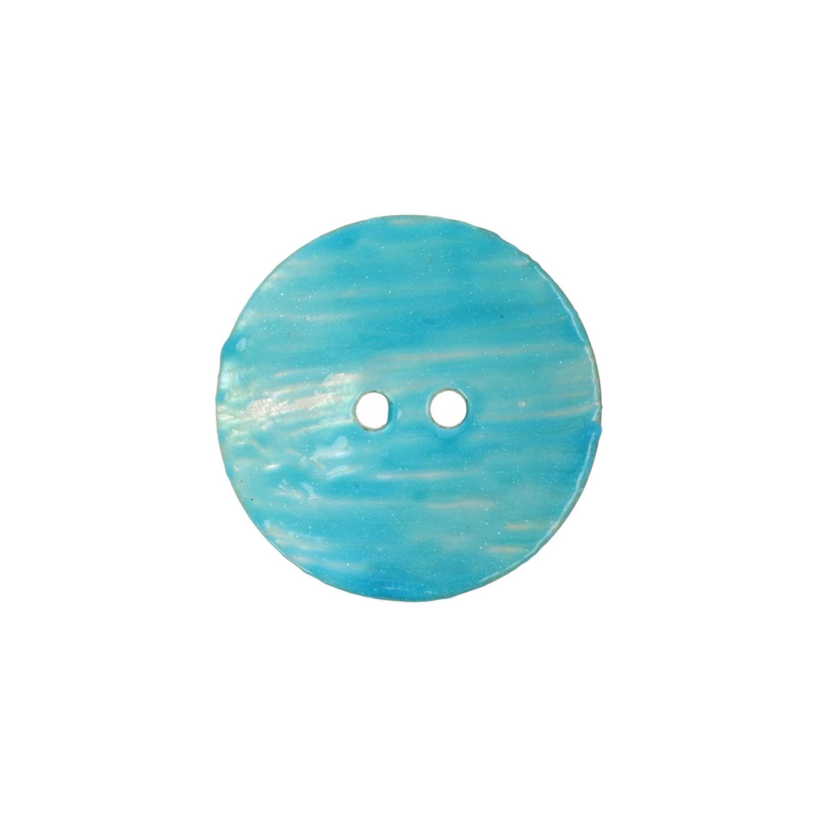 2-holes mother of pearl buttons - turquoise 25mm | 1pc