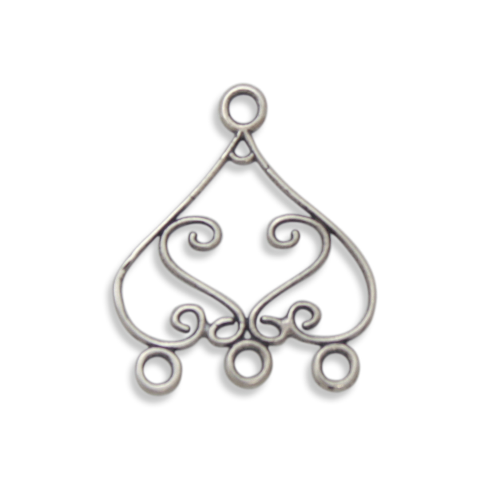 antique sterling silver chandelier 28x15mm | 1pc