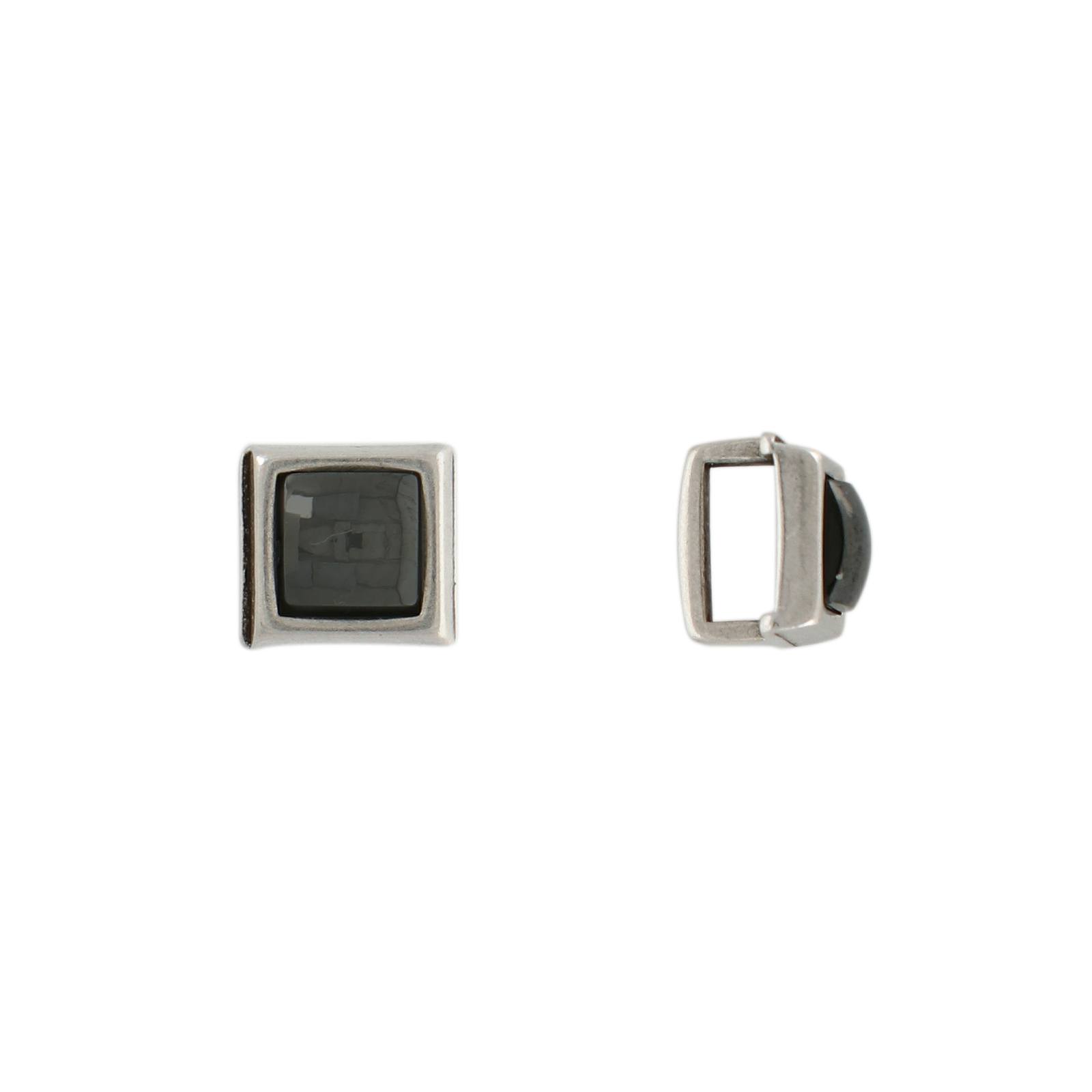 metall perlen quadrat antik versilbert 6mm für true crystal black diamond | 1st