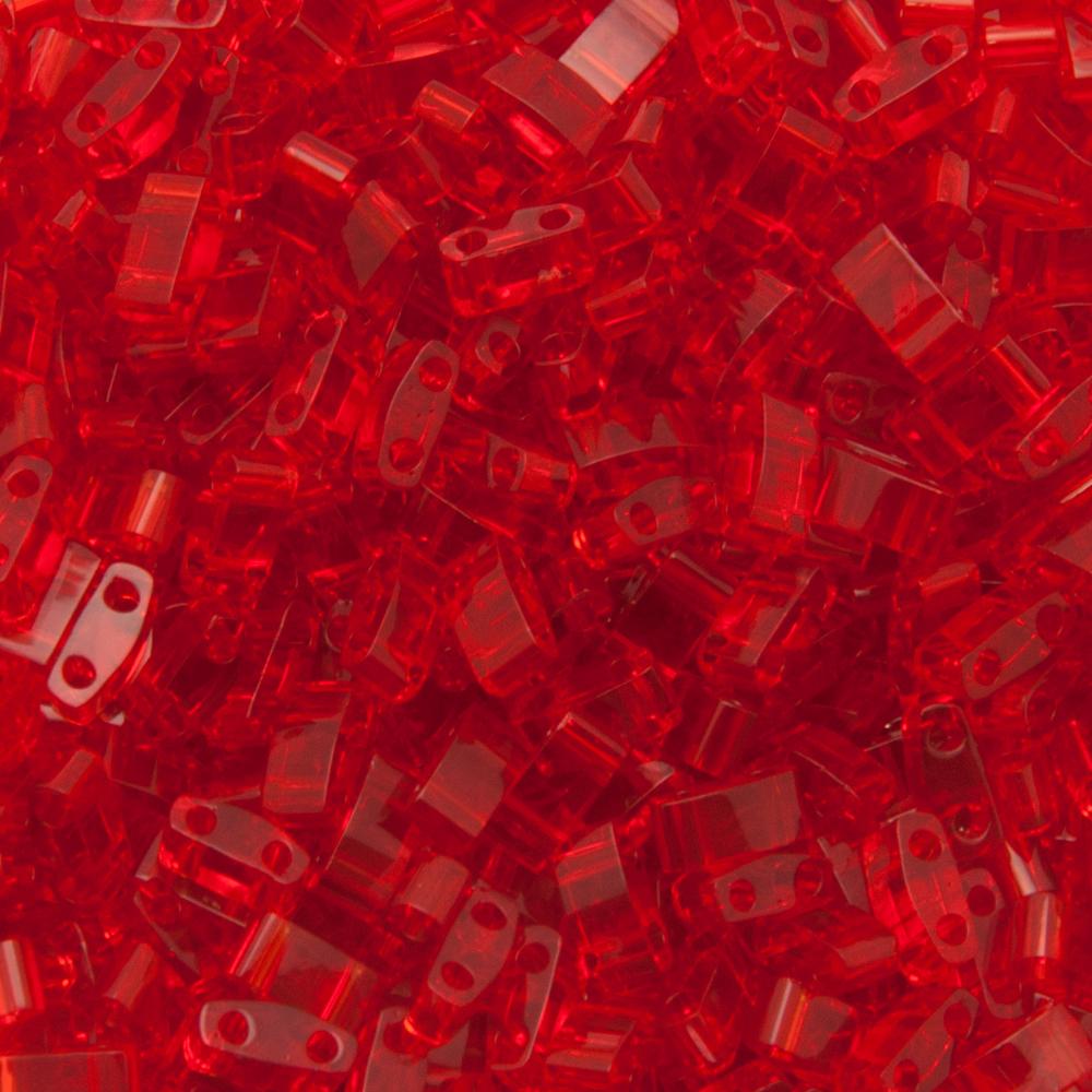 saatperlen half tila miyuki transparent red 5x2,3mm | 5gr