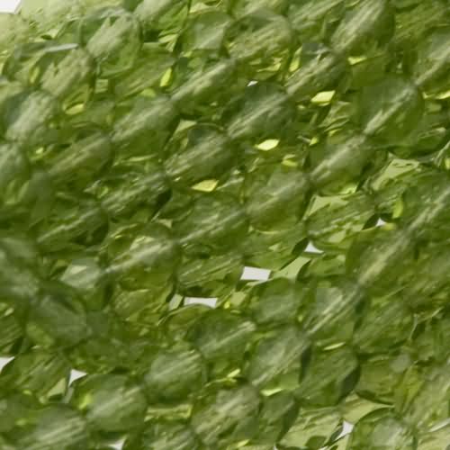 czech fire-polished round beads olivine 4mm | 50pc