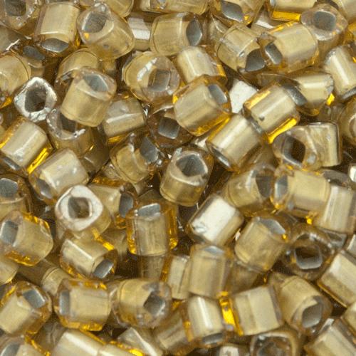 cube perlen toho 4mm inside color topaz/light gray lined (375) | 10gr