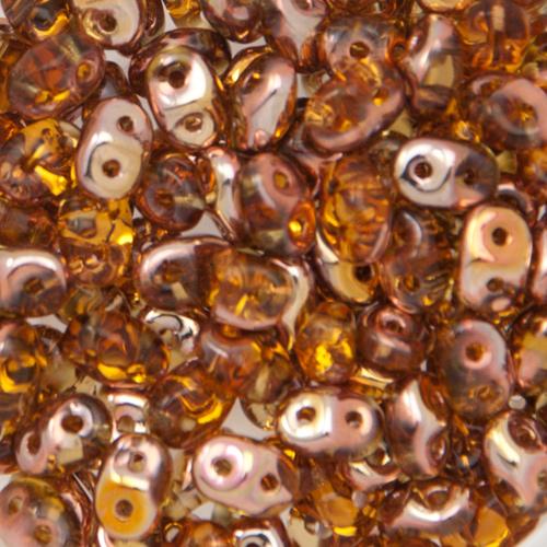 superduo seed beads 5x2,5mm - copper topaz | 10gr