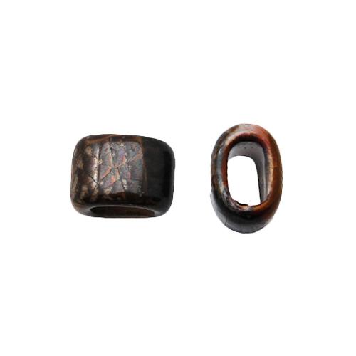 ceramic slider for regaliz red/brown crackle 19x14x13mm | 2pc