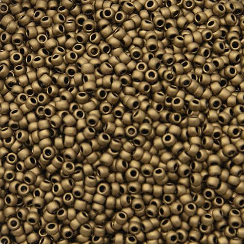 rocaille toho seed beads 15/0 - frosted bronze (221f) | 10gr