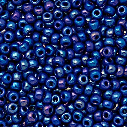 miyuki rocailles 8/0 - opaque royal blue ab (1945) | 10gr