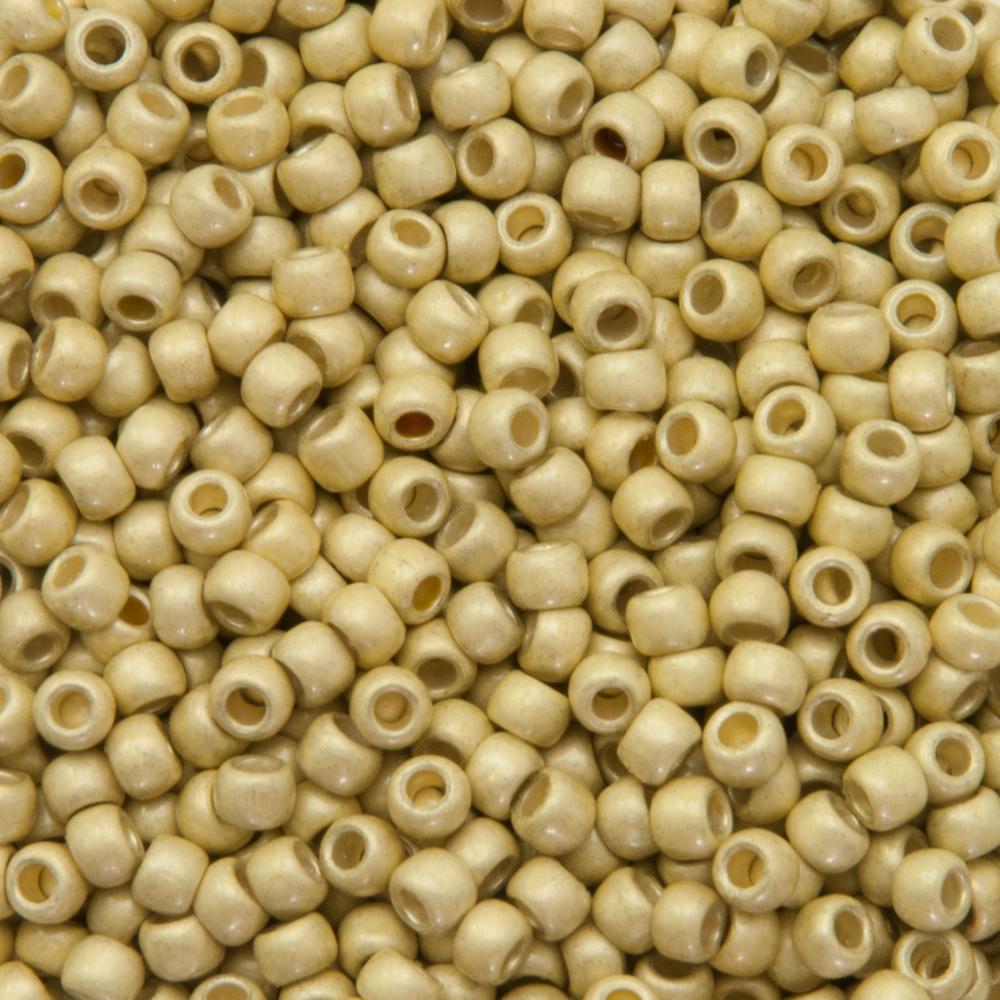 saatperlen toho 8/0 permanent finish frosted galvanized yellow gold (pf559f) | 10gr