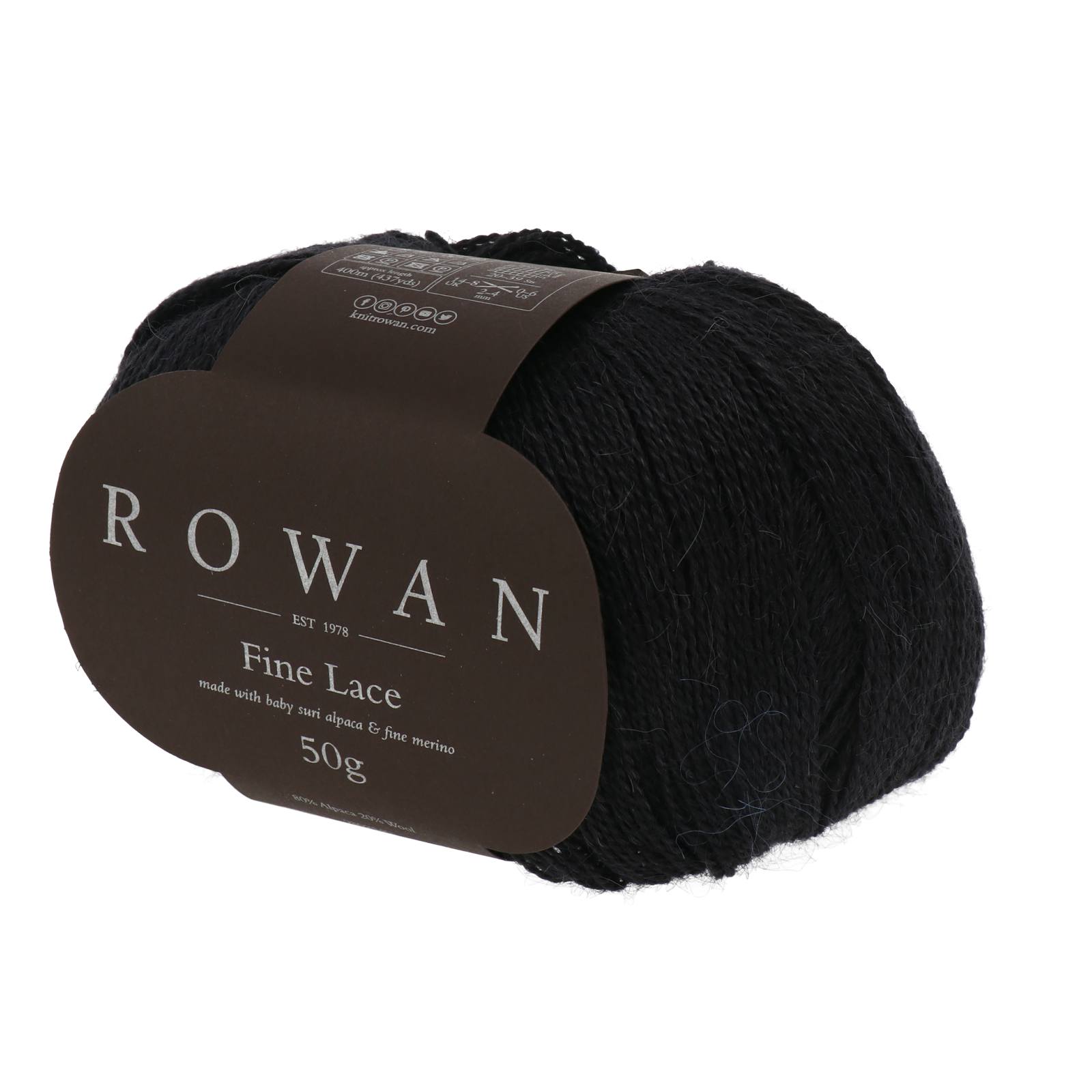 fine lace rowan - noir (934) - 50gr (400mt) | 1pc