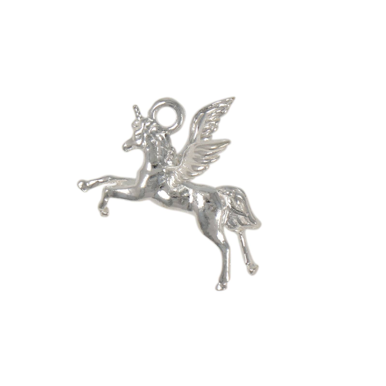 sterling silver unicorn charm 16x15,5mm | 1pc