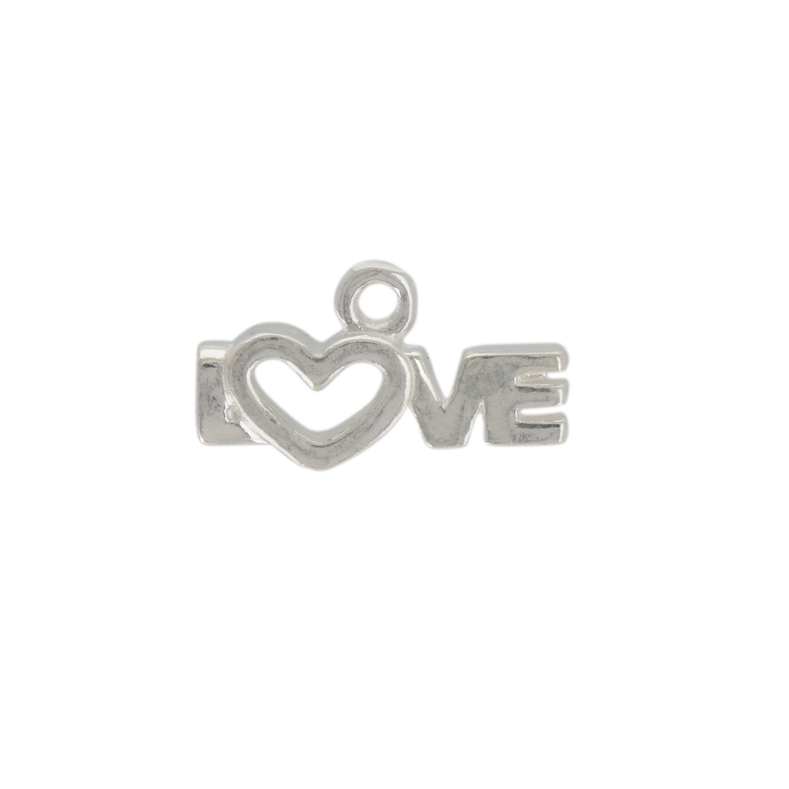 sterling silver love charm 15,5x8mm | 1pc