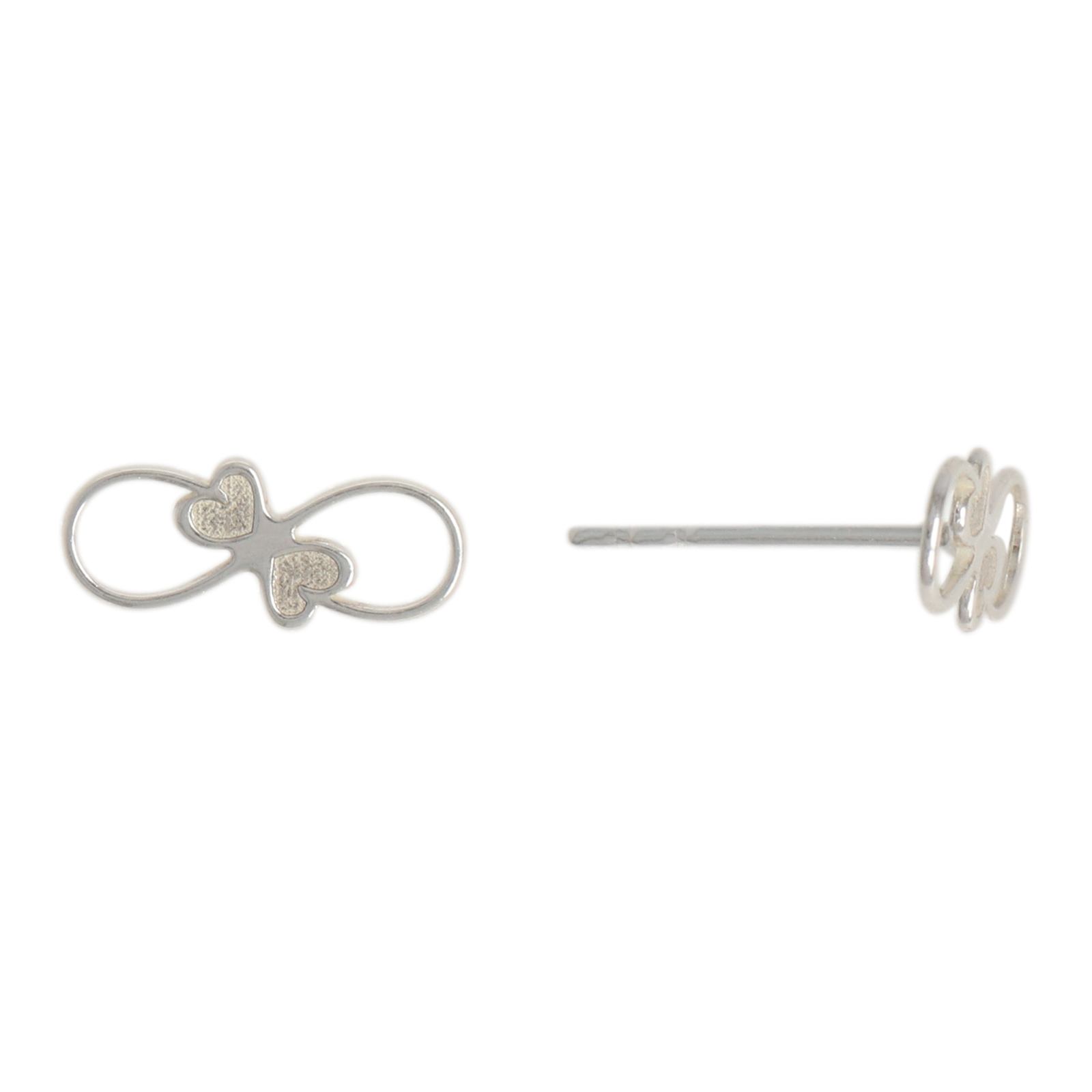 sterling silver infinity post earring 12x5mm | 2pc