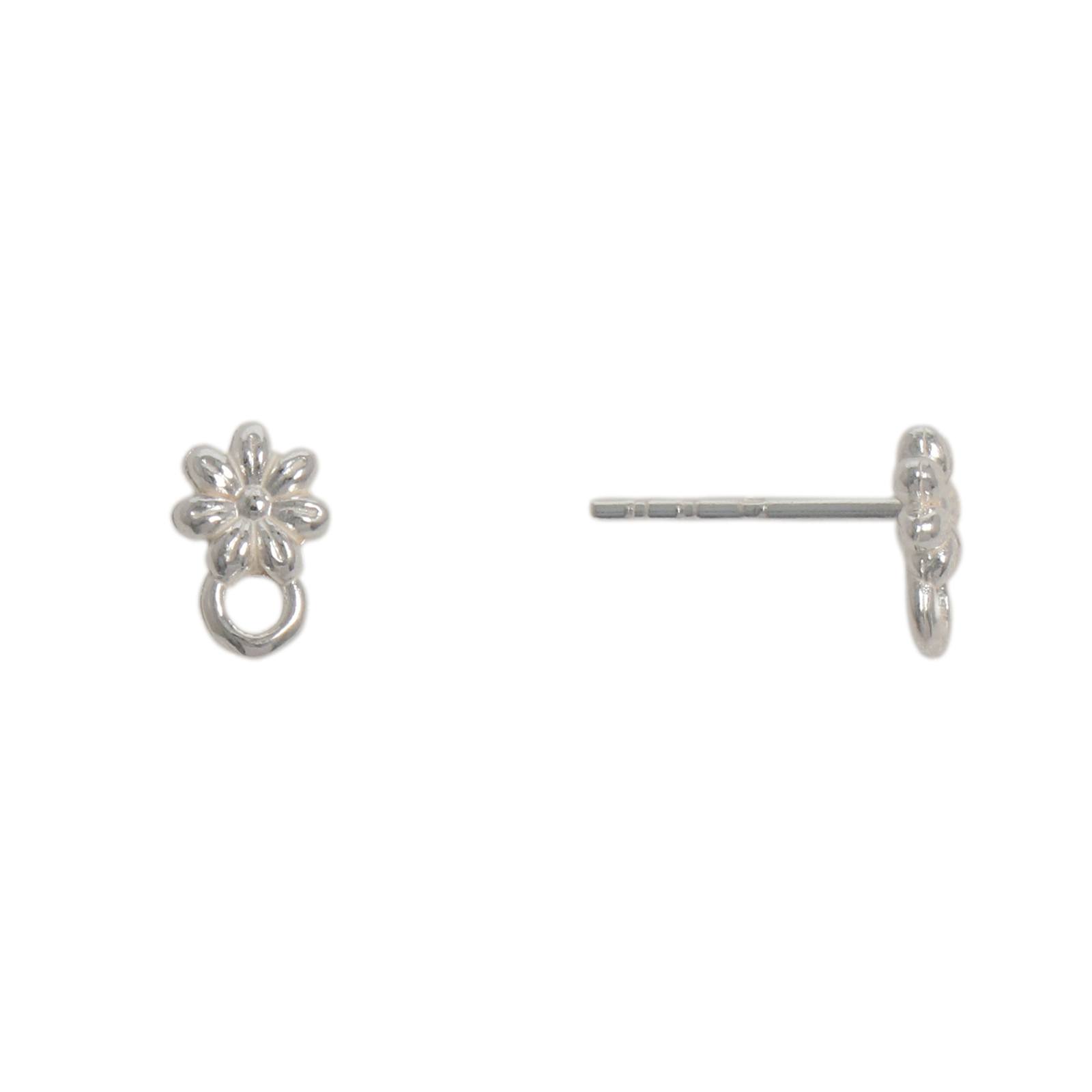 sterling silver flower post earring 5,5mm | 2pc