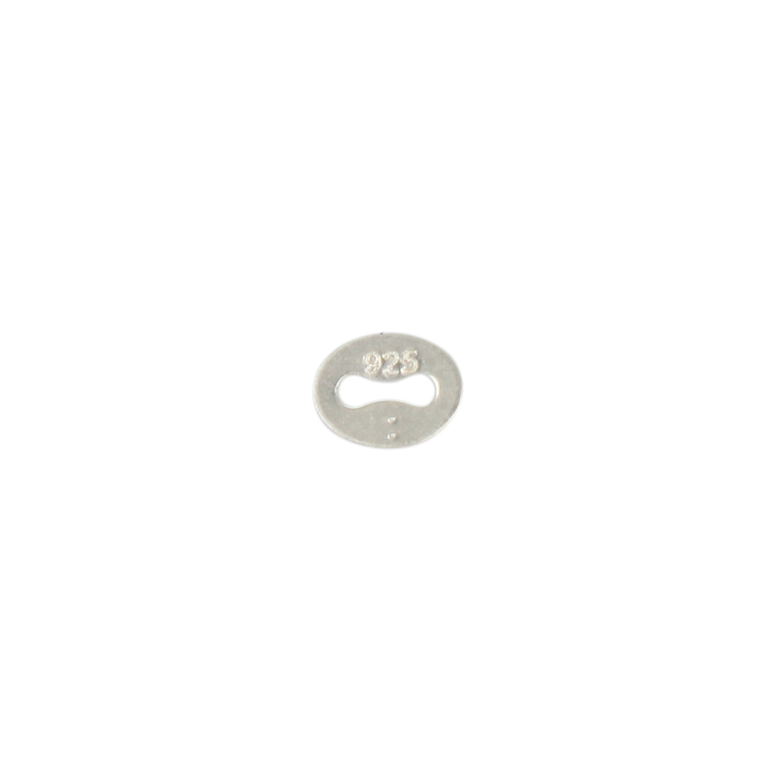 sterling silver quality tag "925" 4x3mm | 10pc