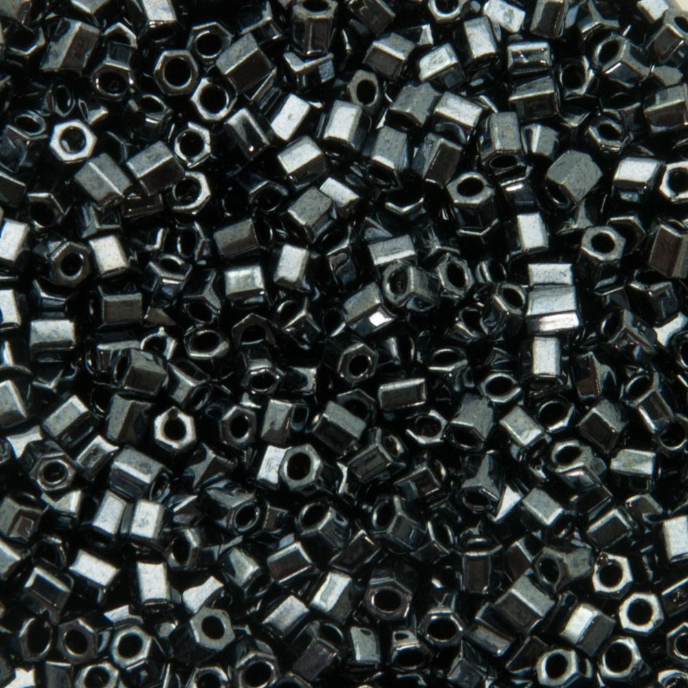hexagon toho seed beads 8/0 metallic hematite (81) | 10gr