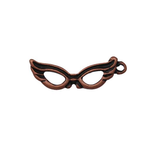 anhänger maske antik kupferfarben 36x12mm | 2st