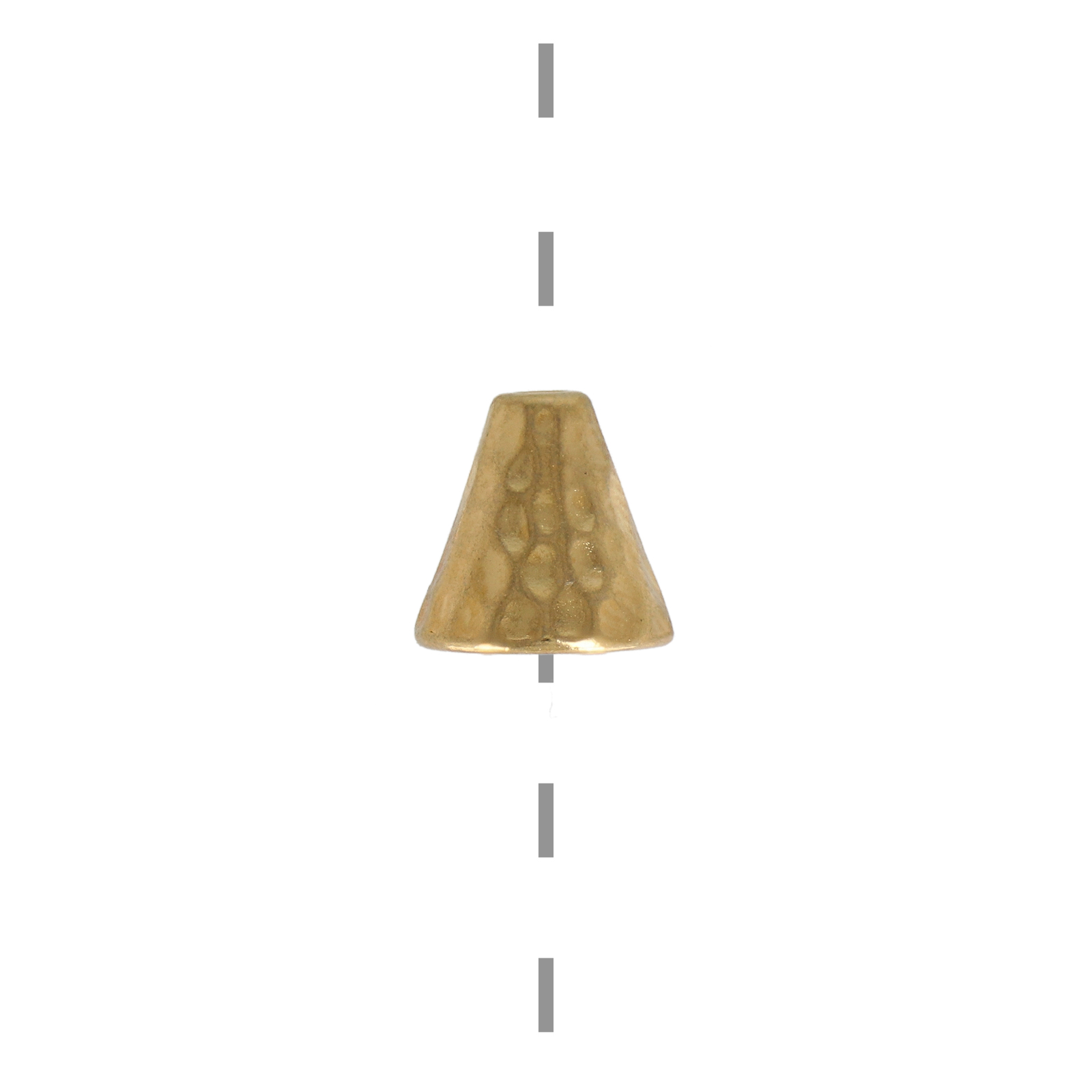 antique gold plated hammertone cone 8x8mm | 2pc