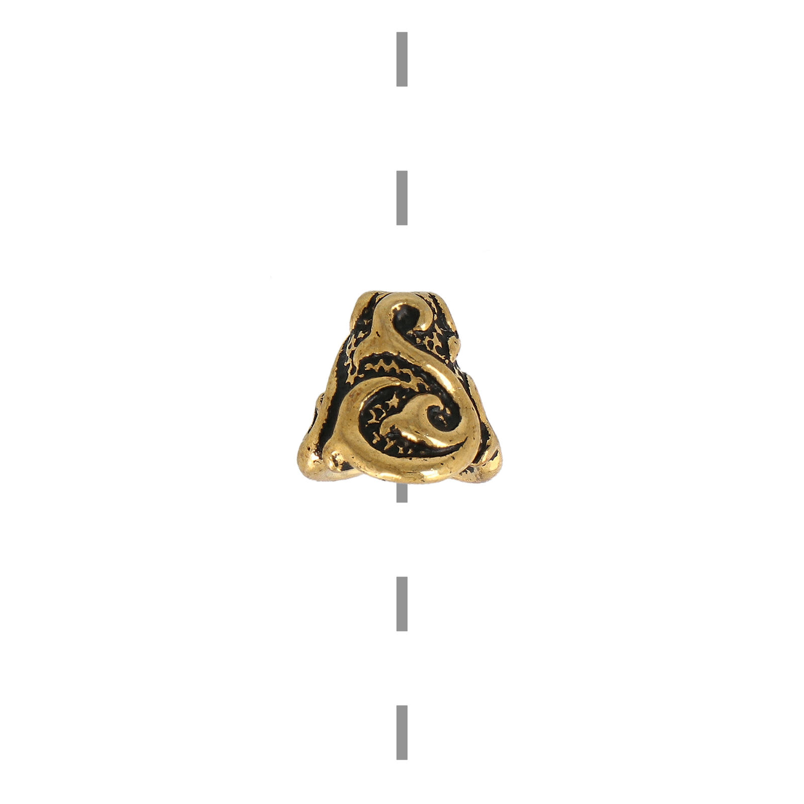 antique gold plated lily cone 8x8mm | 2pc