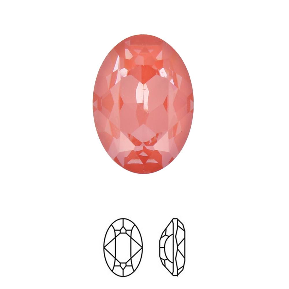 oval fancy stone (4120) maroon ignite 18x13mm | 1pc