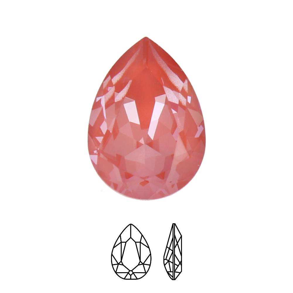 pear fancy stone (4320) maroon ignite 18x13mm | 1pc