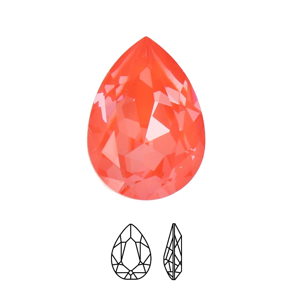 pear fancy stone (4320) orange ignite 18x13mm | 1pc