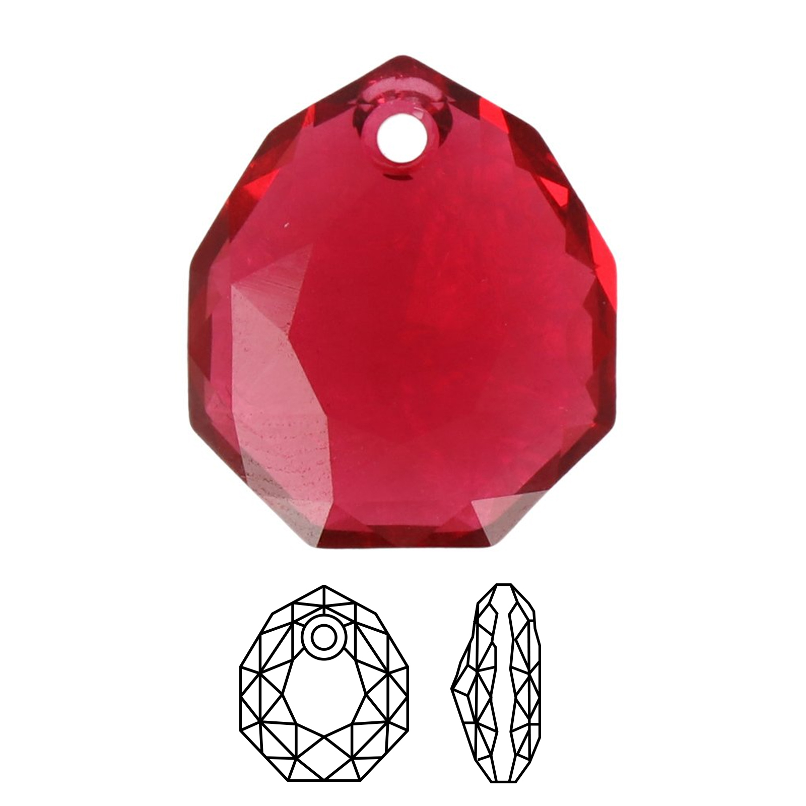 majestic (6436) scarlet 16mm | 1pc