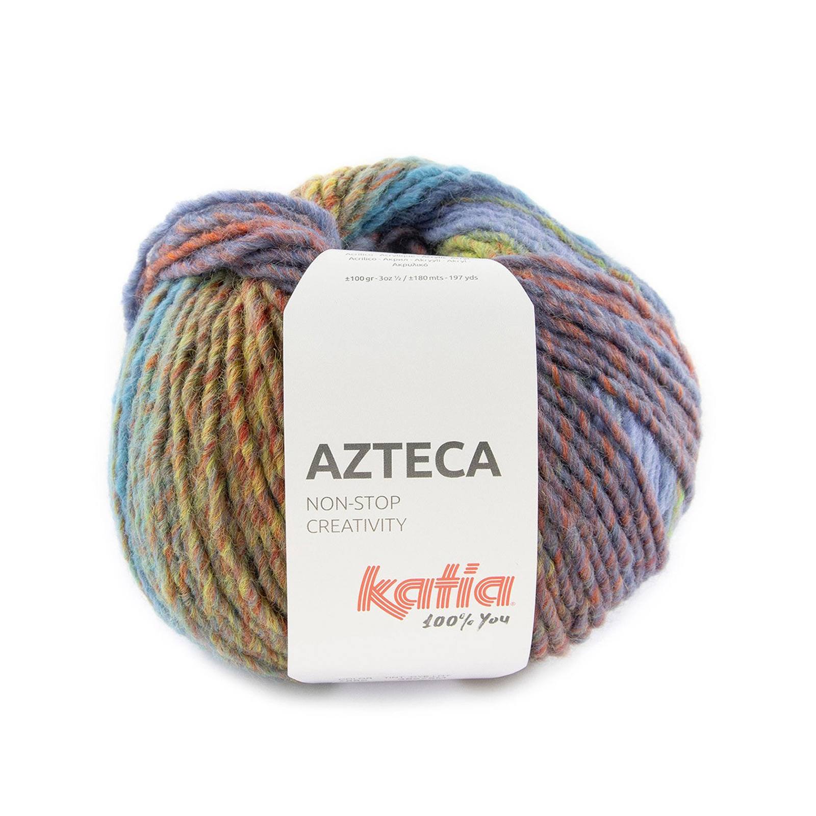 katia azteca - fliesen/grün/flieder (7882) - 100gr (180mt) | 1st