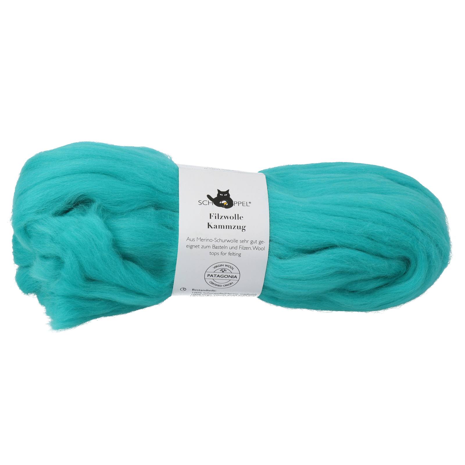 schoppel filzwolle kammzug - aqua (5100) - 50gr | 1st