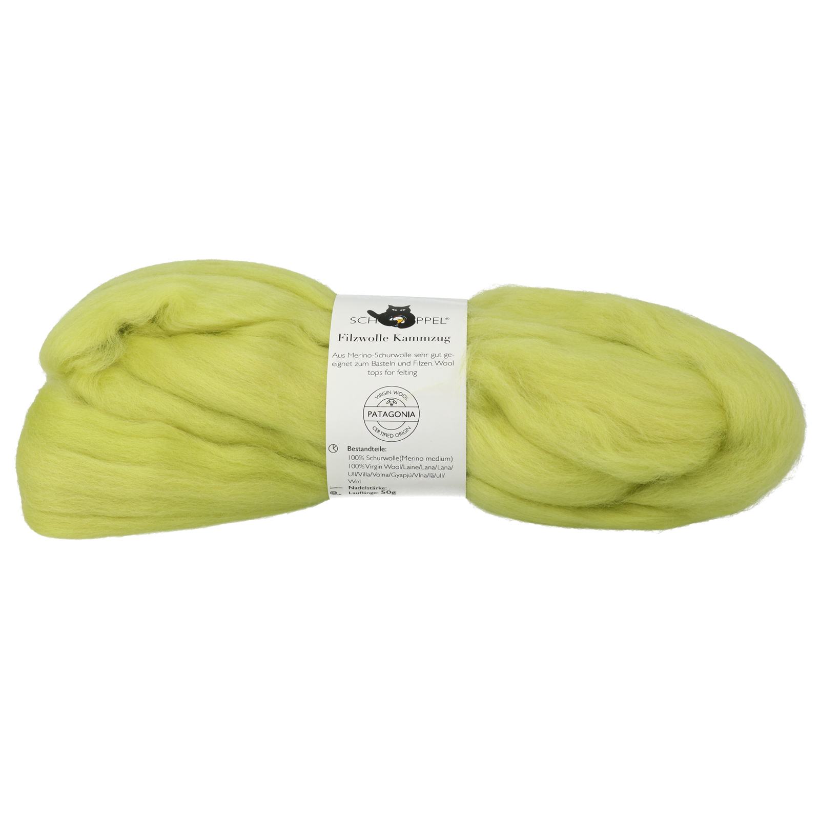 schoppel filzwolle kammzug - frühlingsgras (6770) - 50gr | 1st
