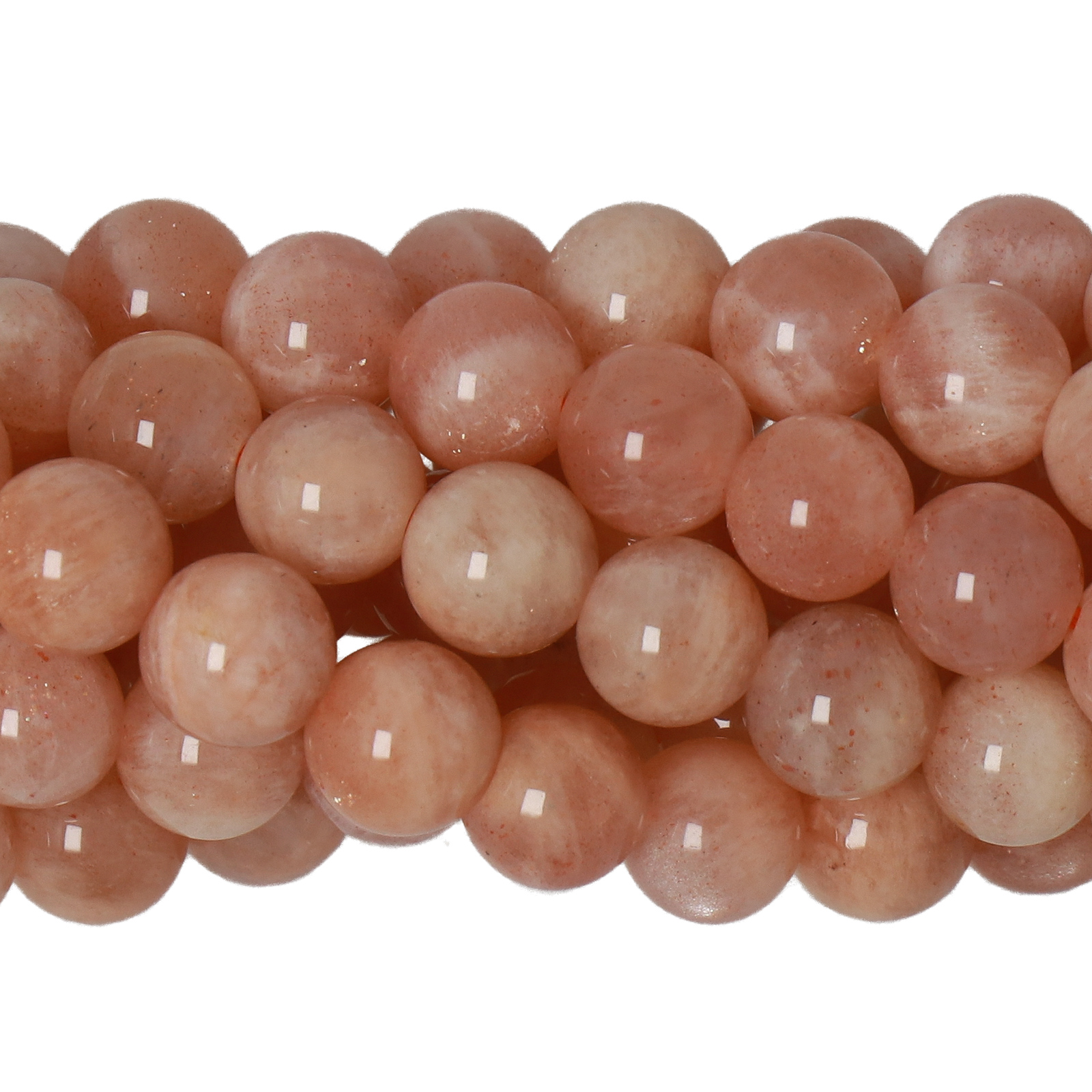 peach moonstone smoooth round 6mm | 15/16-inch strand