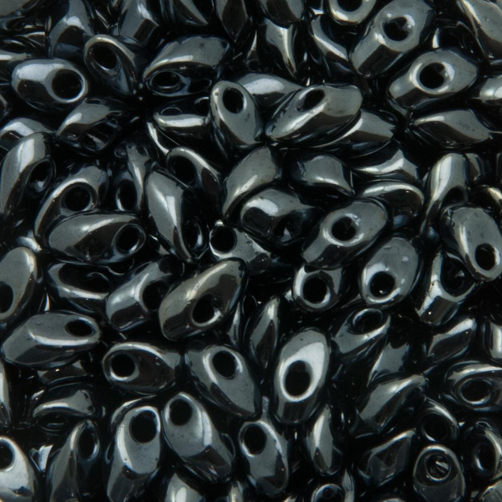 long magatama miyuki 7x4mm - gunmetal | 10gr