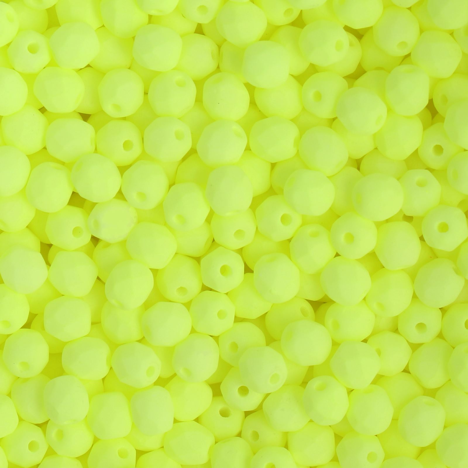 czech fire-polished round beads - bondeli matte lemon 4mm | 50pc