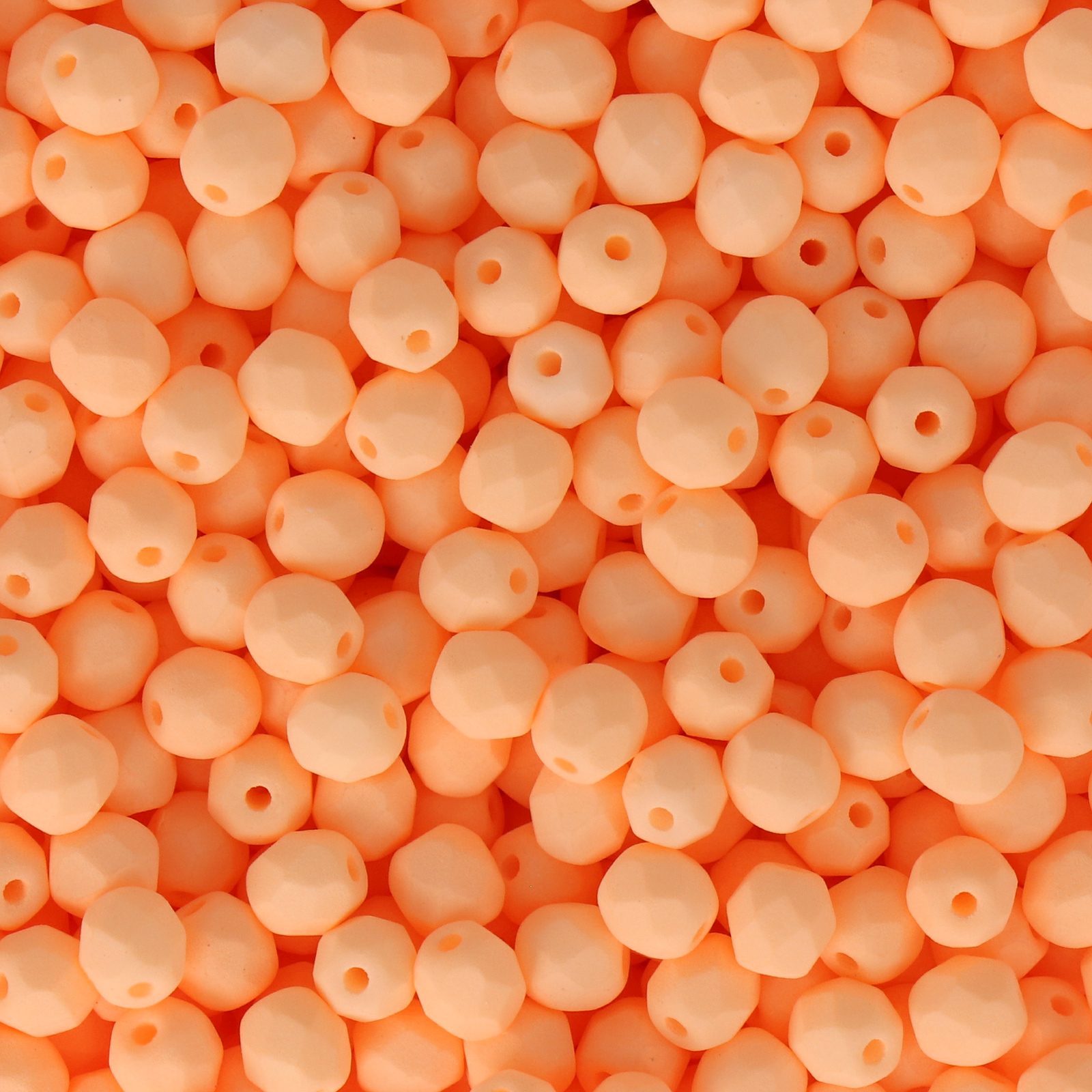 böhmische glasschliffperlen bondeli matte orange 4mm | 50st