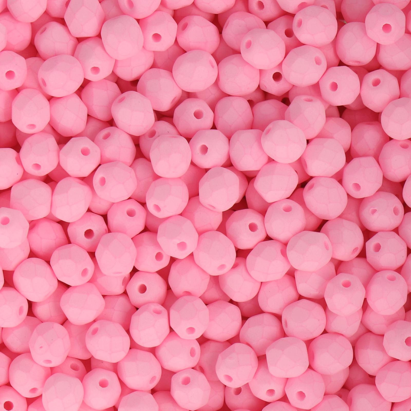 böhmische glasschliffperlen bondeli matte pink 4mm | 50st