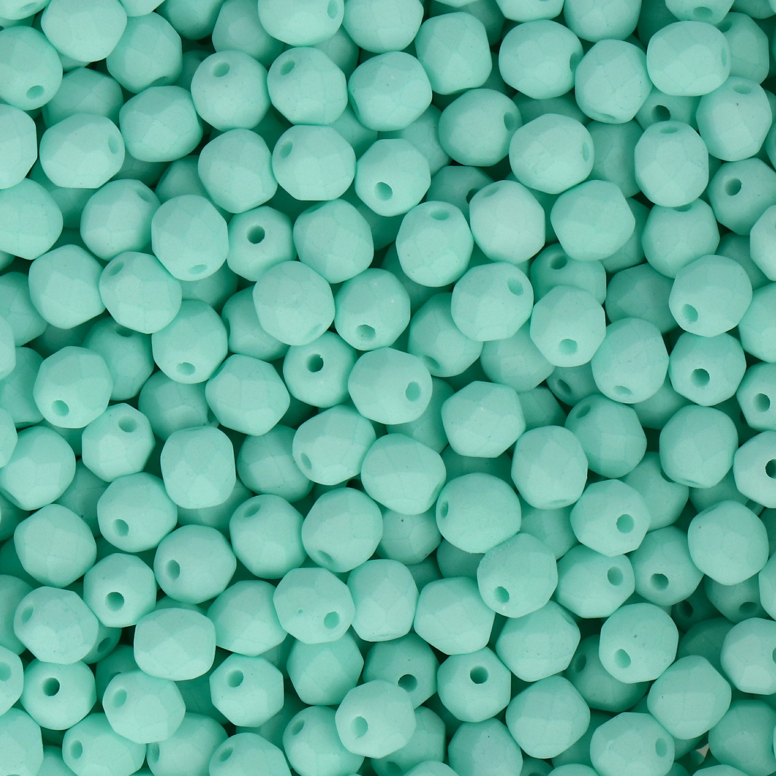 böhmische glasschliffperlen bondeli matte turquoise 4mm | 50st