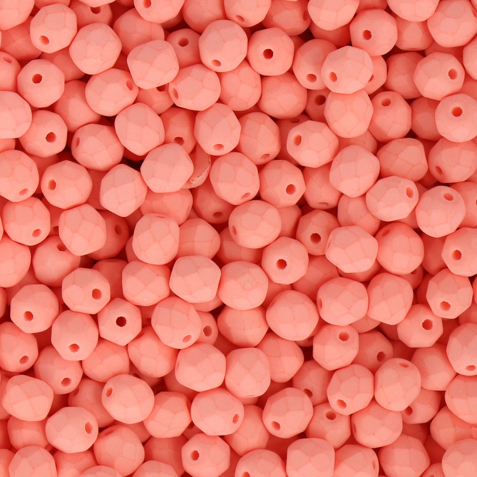 böhmische glasschliffperlen bondeli matte coral 4mm | 50st