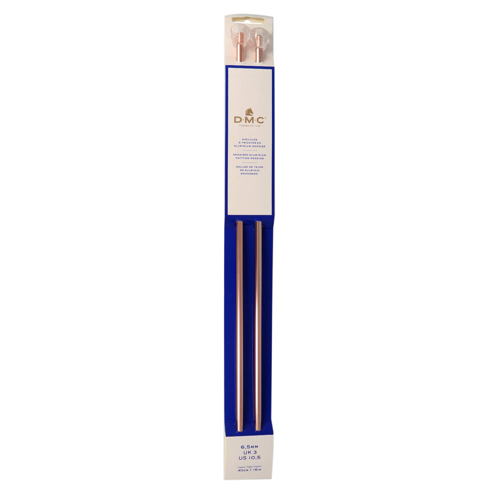 single pointed needles dmc rose gold 40cm - 6,5mm | 1pc