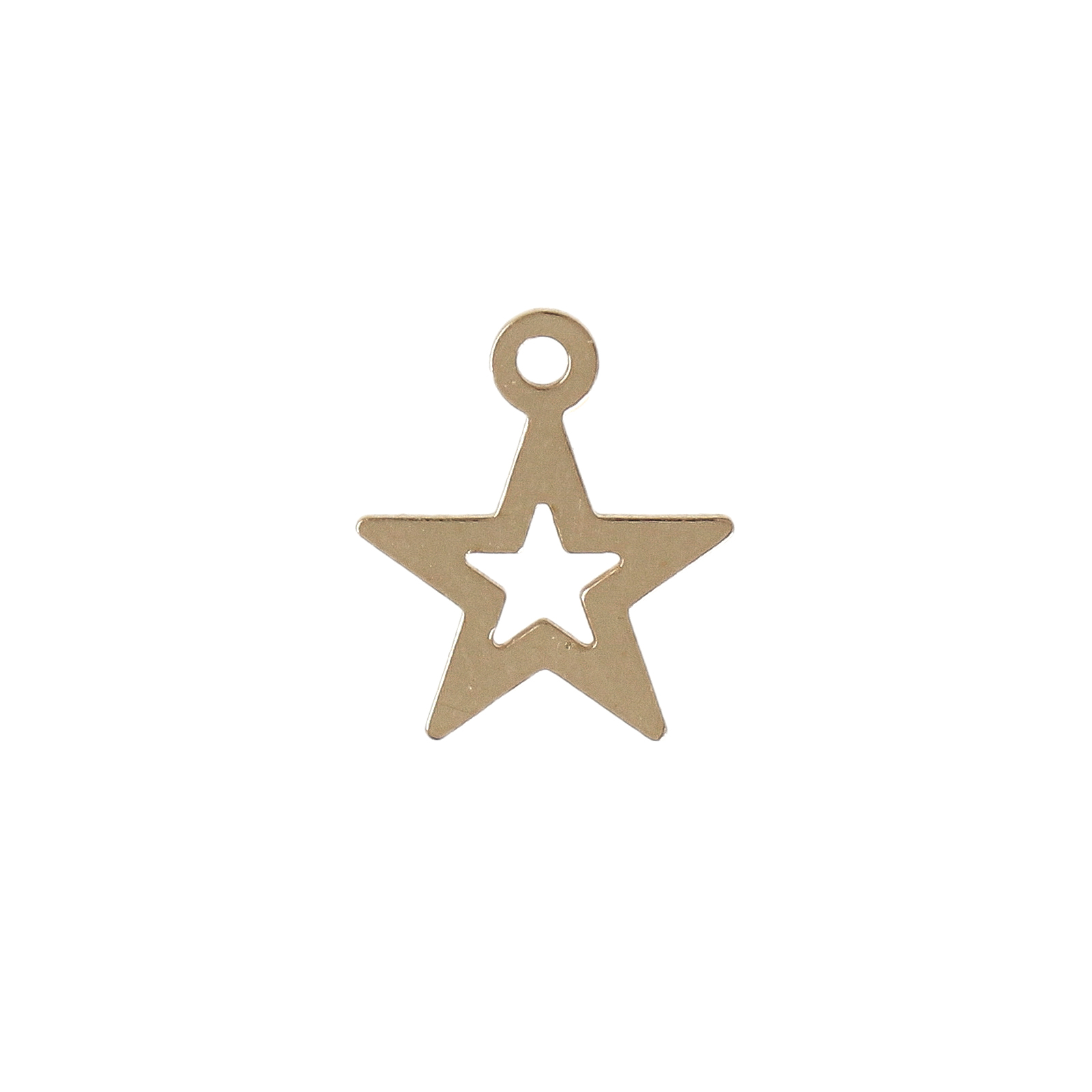gold-filled 14k star charm 8mm | 2pc