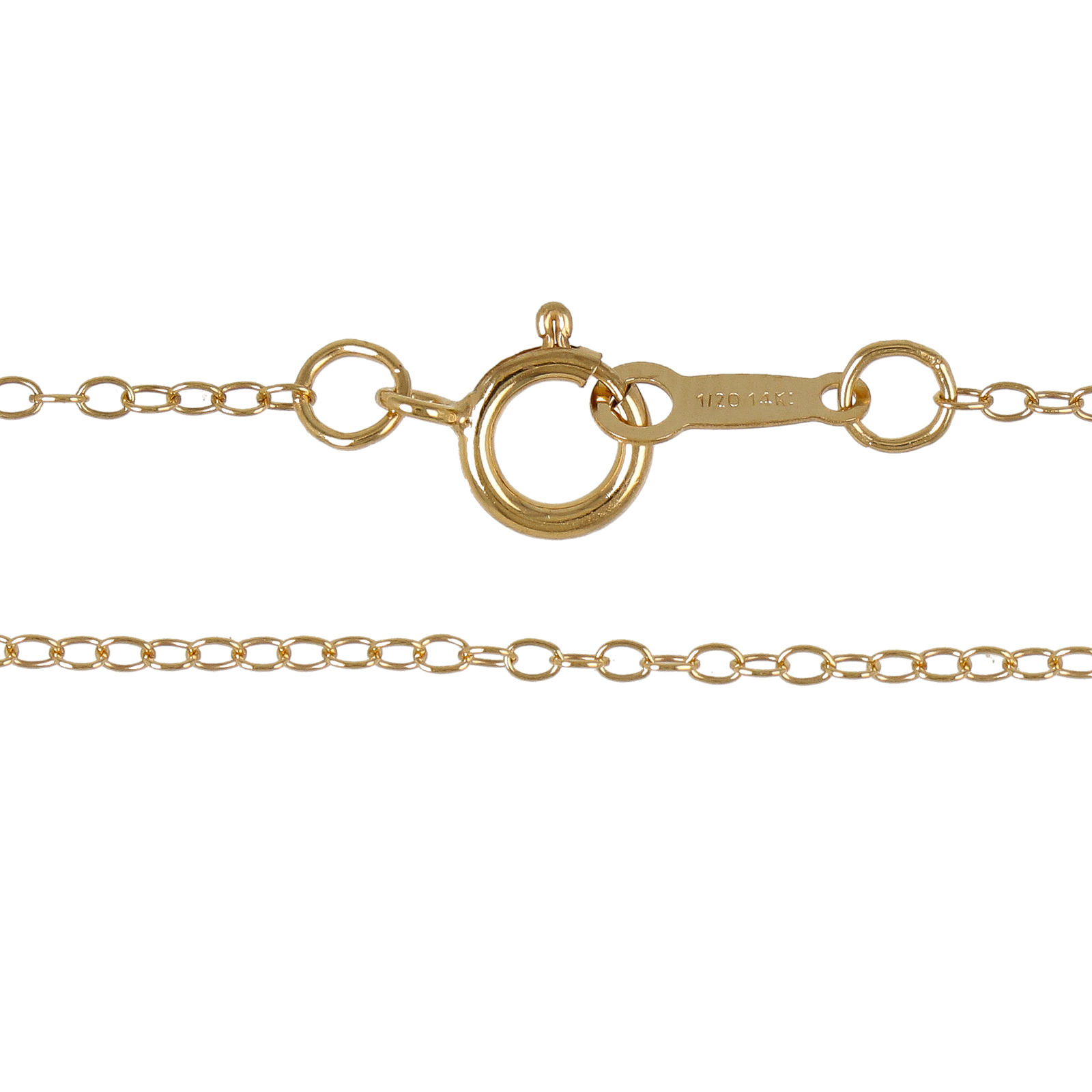 gold-filled 14k oval 1,3mm chain necklaces - lenght 40cm | 1pc