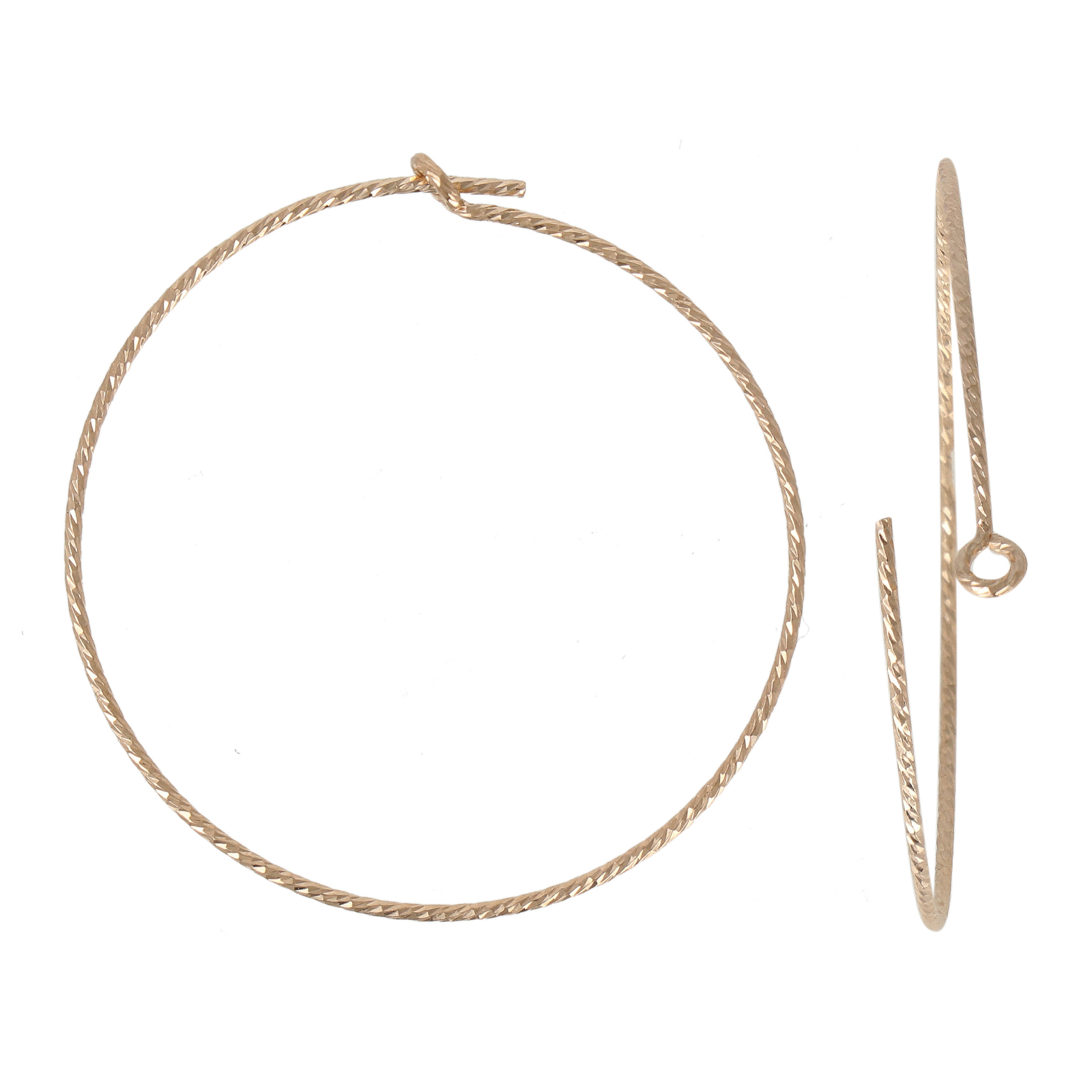 gold-filled 14k twisted hoop earring 30mm | 2pc