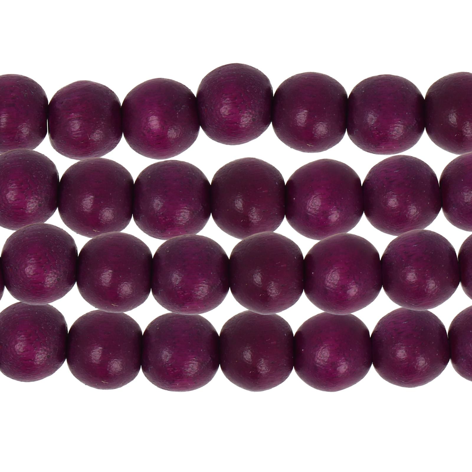 dyed wood beads - purple 8mm | 16-inch strand